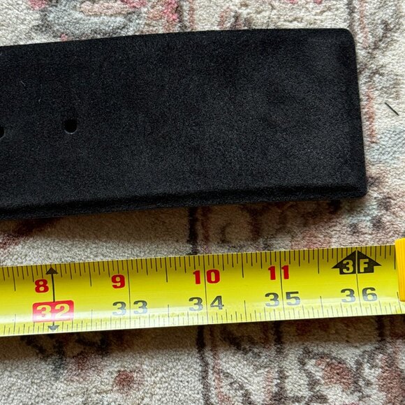 CHANEL Black Suede Pearls Logo Chain Belt 80 32 L@@K! *MINT* - Picture 12 of 14